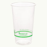 Ecoware bioplastic cup, variant green logo EcoCup.