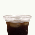 Ecoware bioplastic compostable cup flat lid. 