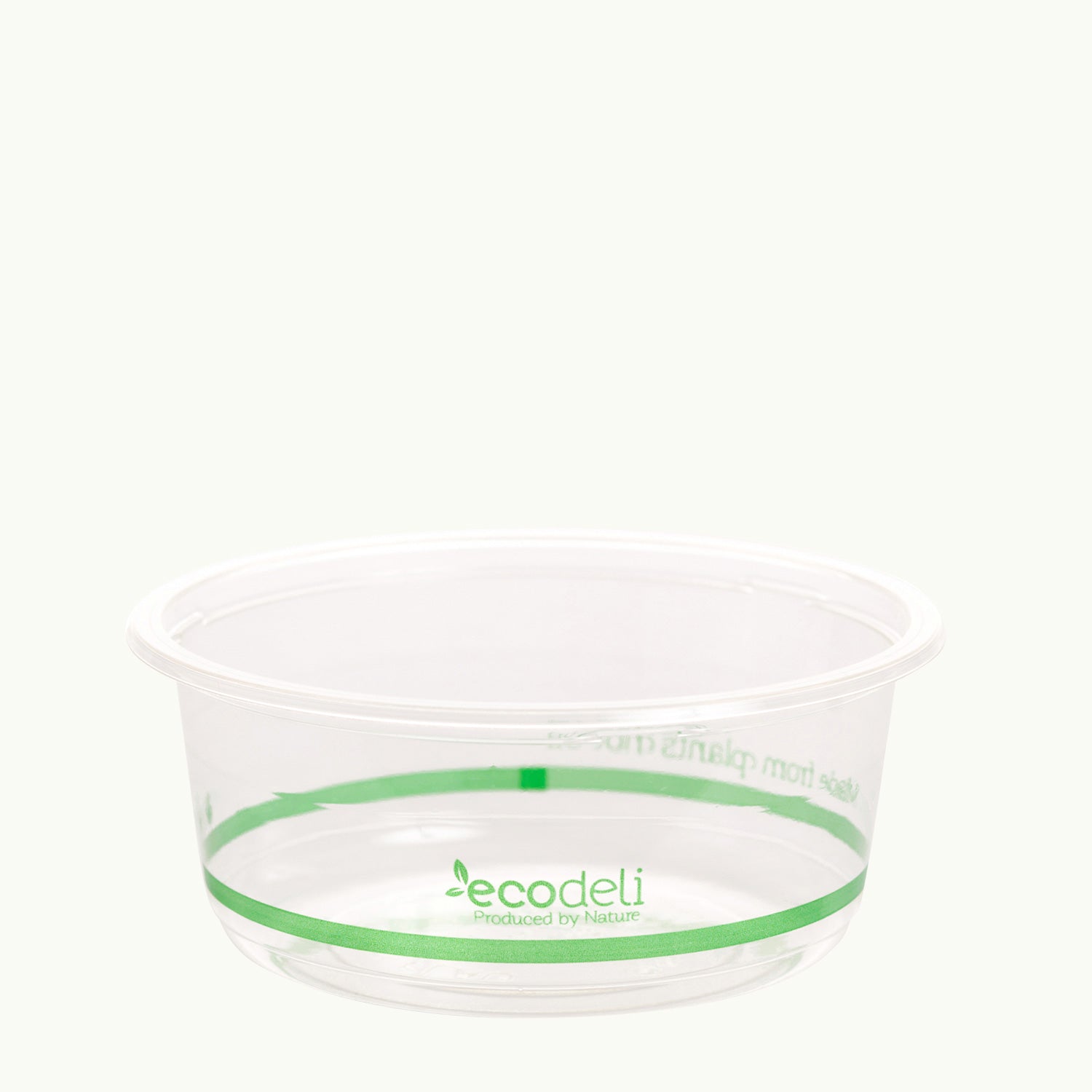 Ecoware clear bioplastic  takeaway container. Compostable EcoDeli bioplastic bowl 240ml