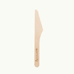 Certified compostable wooden cutlery knife.