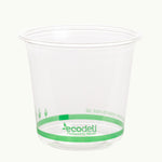 Ecoware clear bioplastic  takeaway container. Compostable EcoDeli bioplastic bowl.