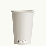 Single Wall Coffee Cup EcoCup - WHITE - FSC MIX 500 ml