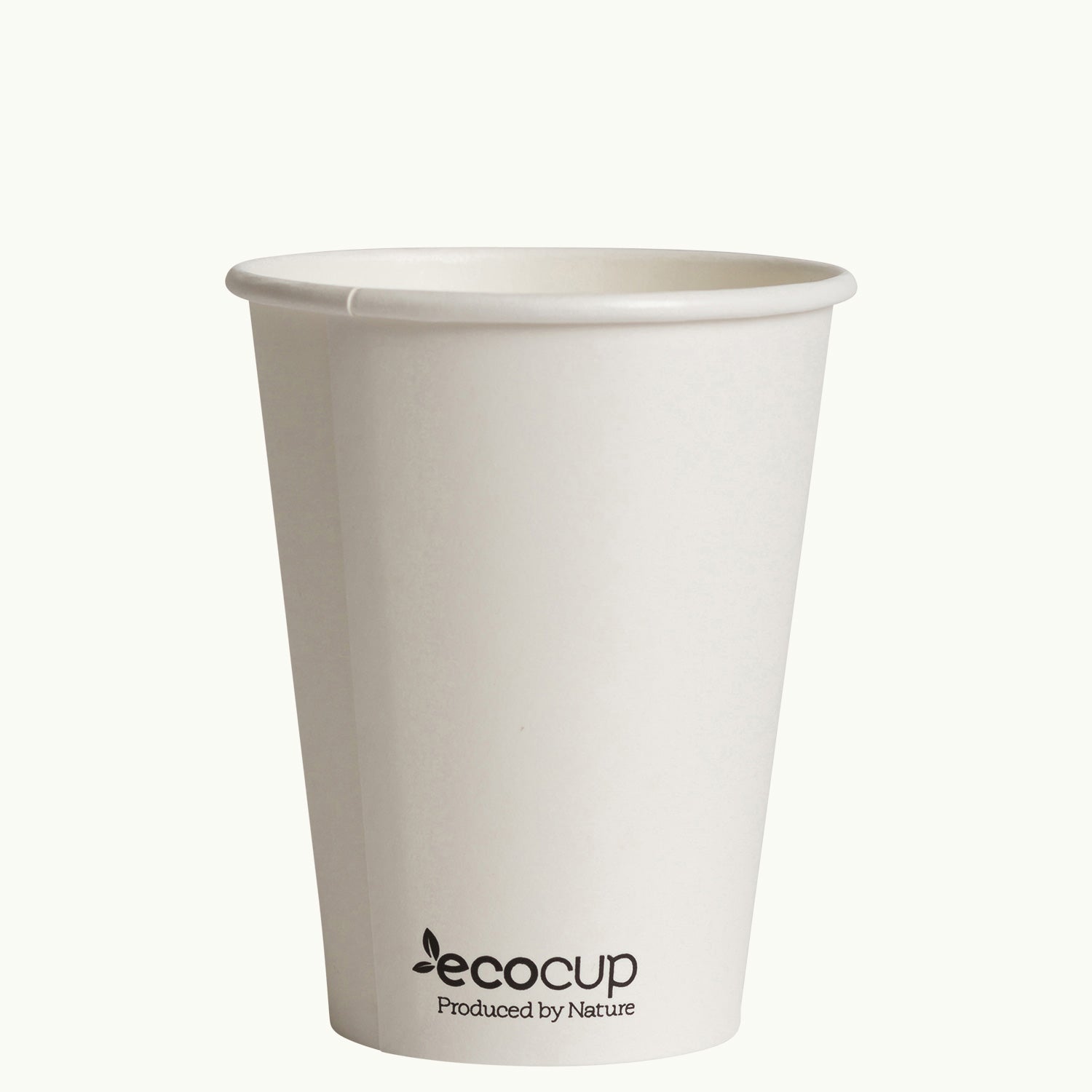 Single Wall Coffee Cup EcoCup - WHITE - FSC MIX 355 ml