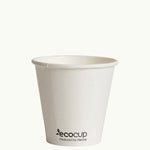 Single Wall Coffee Cup EcoCup - WHITE - FSC MIX 225 ml