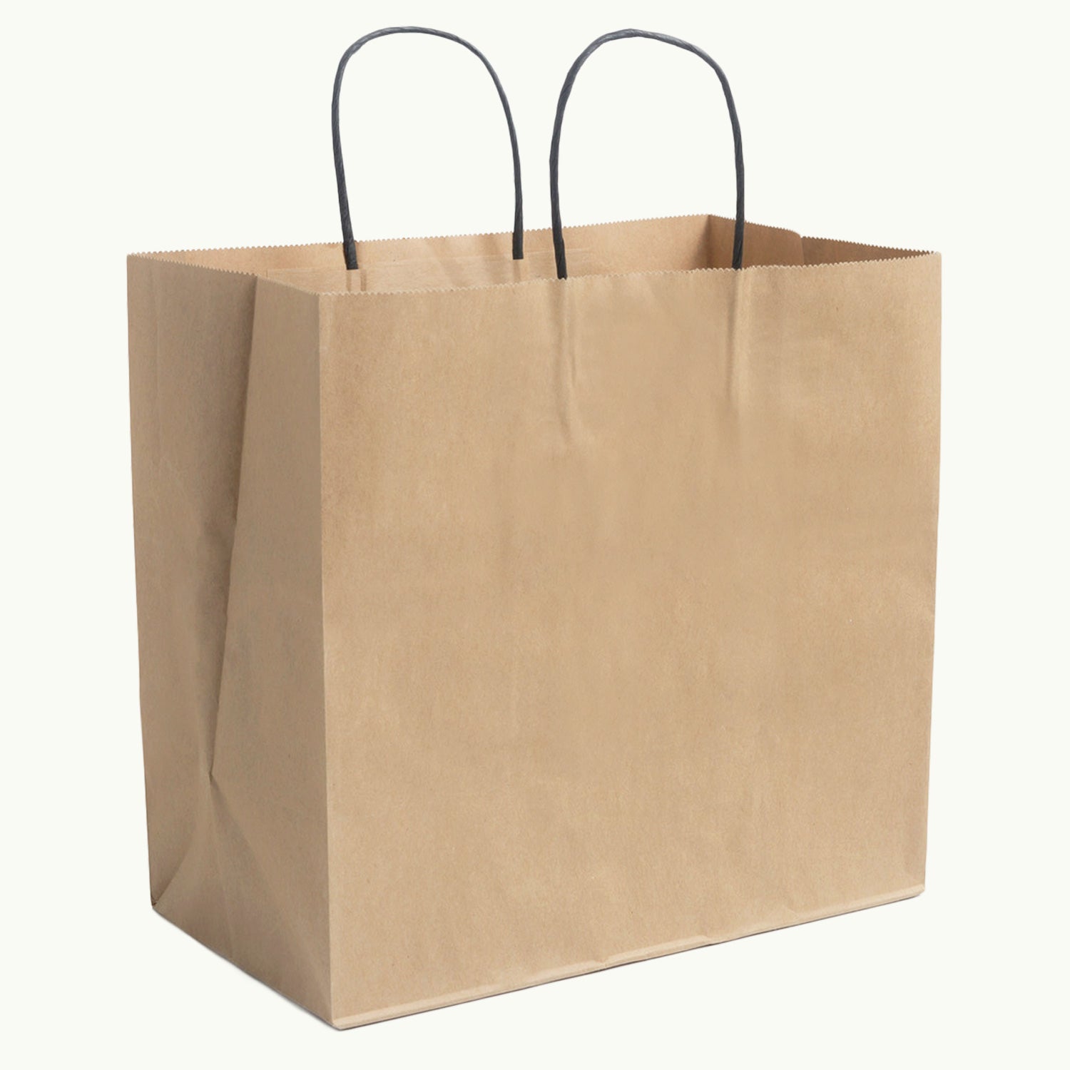 Kraft handle bag. Food delivery service bag,