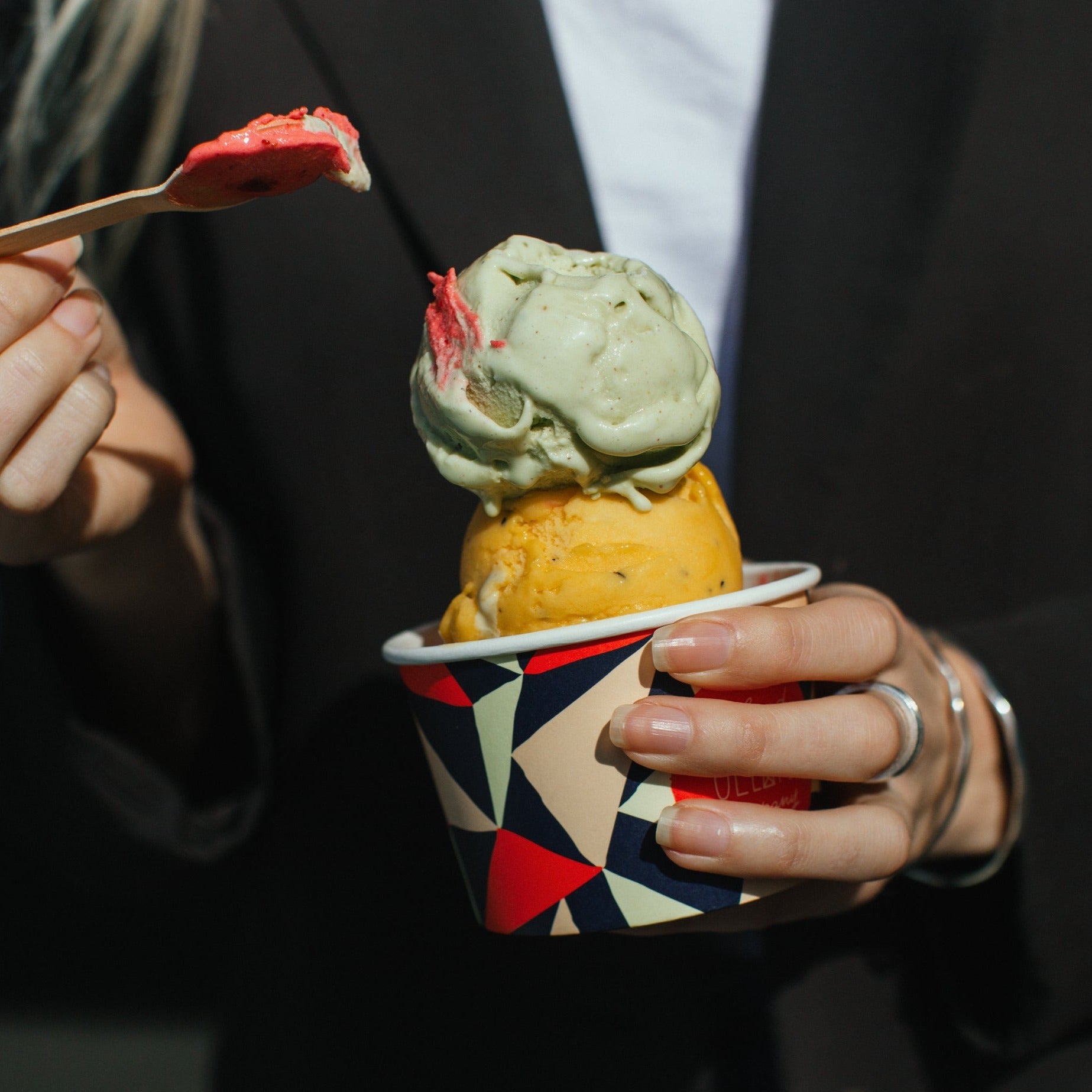 Ecoware compostable paper bowl.